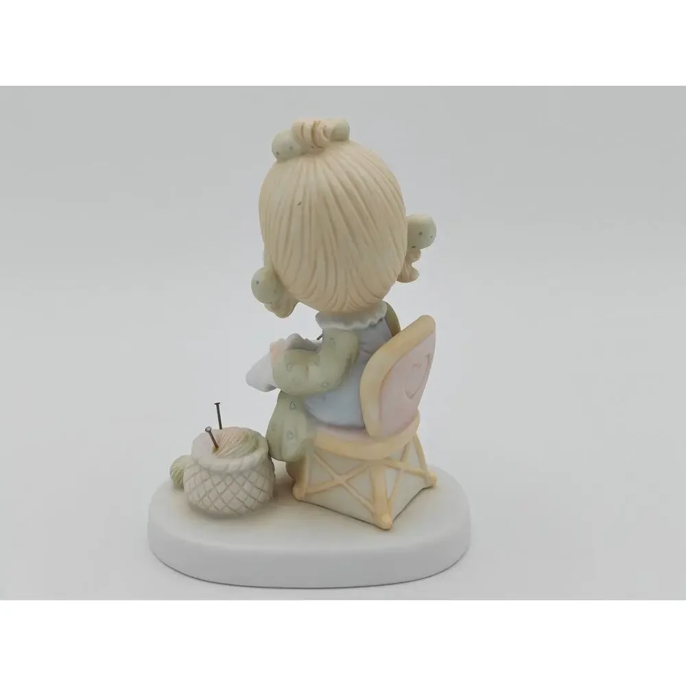 Precious Moments E 3106 Mother Sew Dear Figurine Enesco Porcelain Vintage 1979